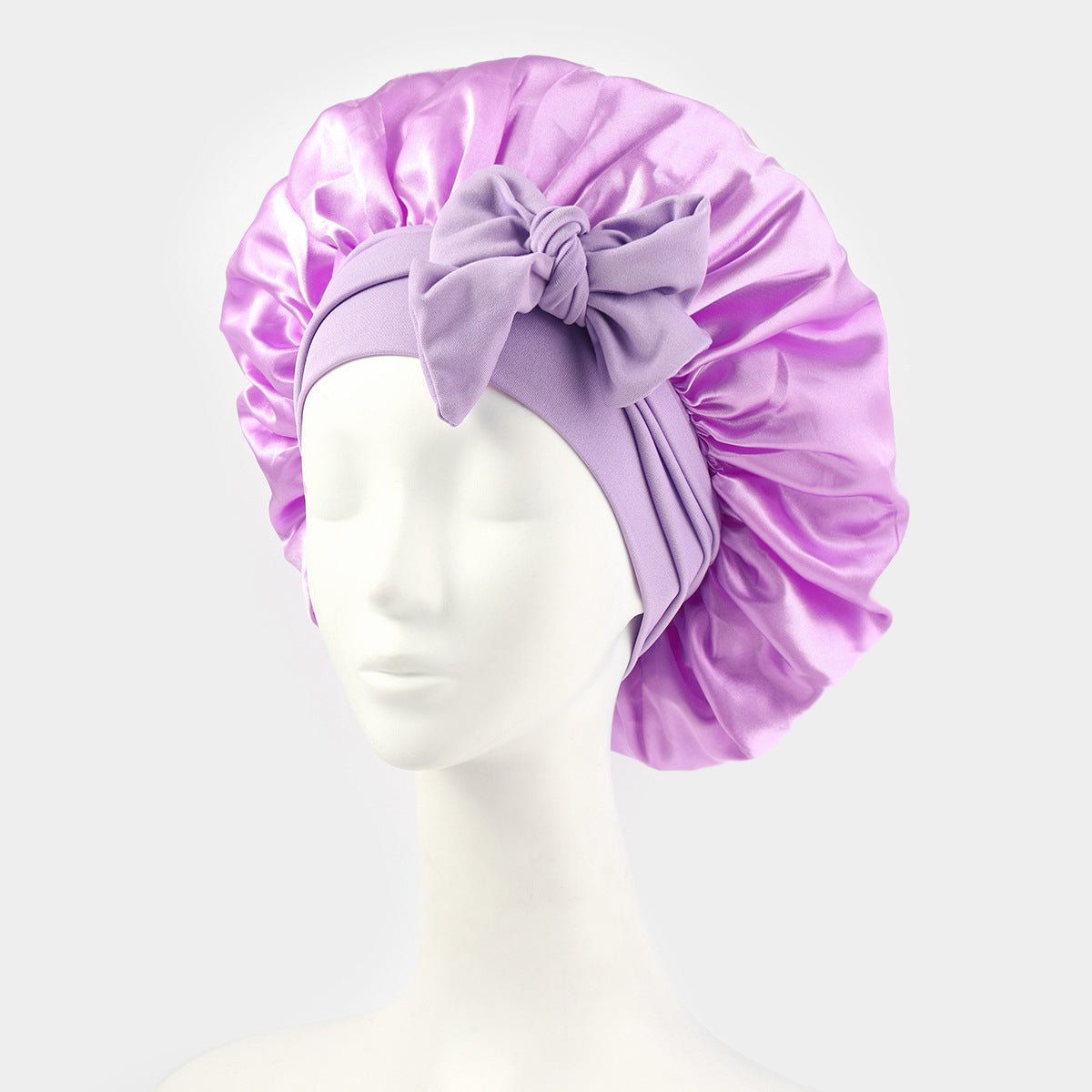 Luxury Non-Slip Satin Bonnet with Adjustable Tie Band – Double-Layer Hair Protection for Edges, Curls & Wigs