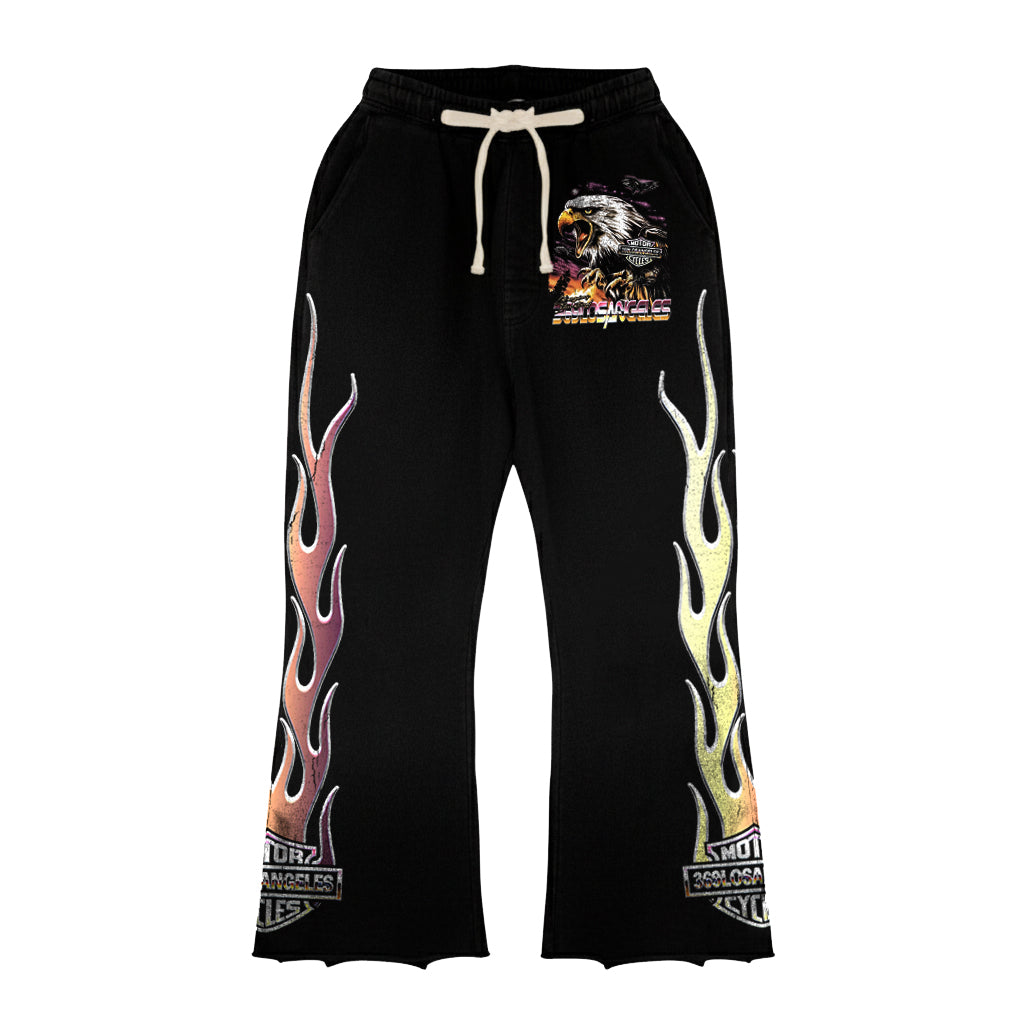 ChampionEagle Black Sweatpants – Mid-Waist Unisex Sports & Leisure Pants, Sizes XXS-5XL