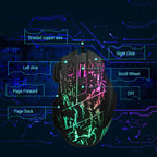 Ultra-Thin Transparent Gaming Mouse – 7-Button High Precision Optical Mouse with Luminous Design, Adjustable DPI & Stylish Ergonomic Shape