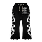 Piercing Vision Black Sweatpants – Mid-Waist Unisex Sports & Leisure Pants, Sizes XXS-5XL