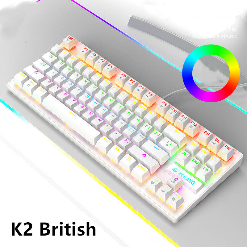 High-Performance Mechanical Gaming Keyboard – ABS Build, Comfortable Typing, Black & White Options