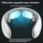 Premium Bluetooth USB Neck Massager – Heat Therapy, Voice & Remote Control, Washable & Portable