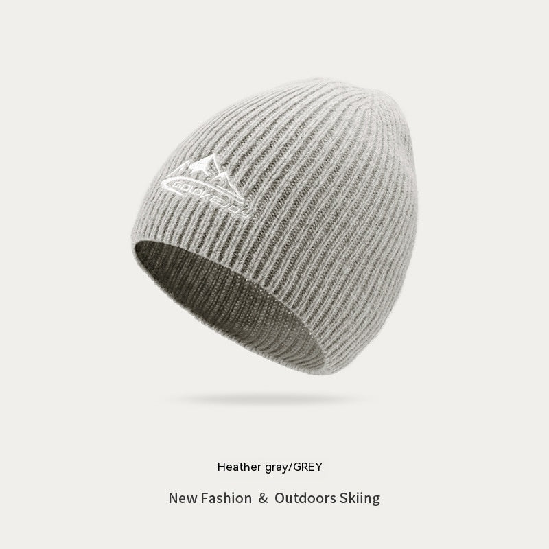 Thickened Wool Beanie Hat – Warm, Windproof & Breathable for Outdoor Travel, Skiing, and Winter Adventures
